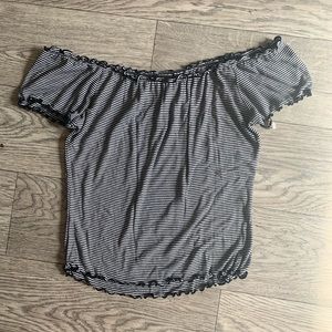 Forever 21 Striped ruffle top
